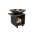 OFYR Classic Storage Black 100 PRO – brasero plancha acier noir sur roues