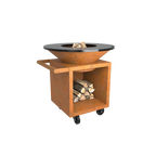 OFYR Classic Storage Corten 100 PRO – brasero plancha corten sur roues