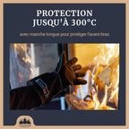 Gants anti-chaleur en cuir