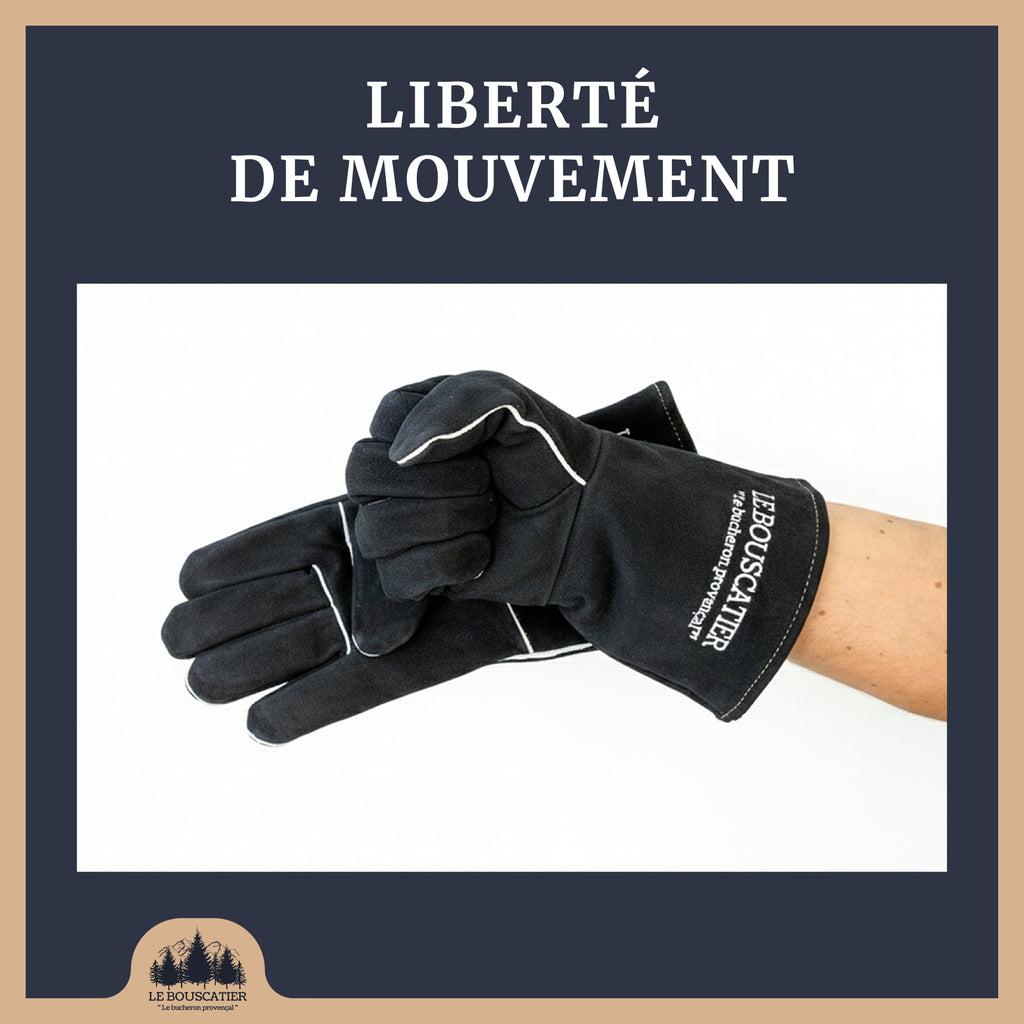 Gants anti-chaleur en cuir