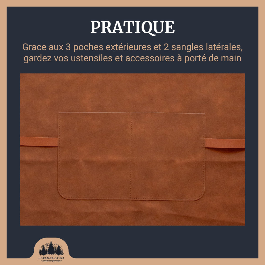 Tablier de cuisine en cuir