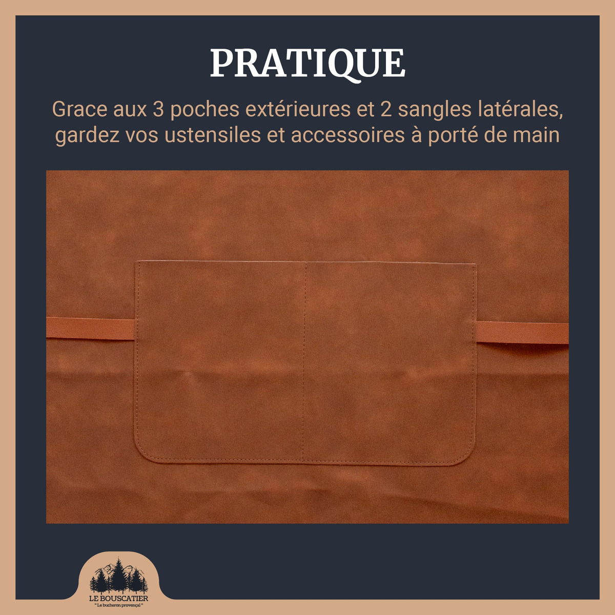 Tablier de cuisine en cuir
