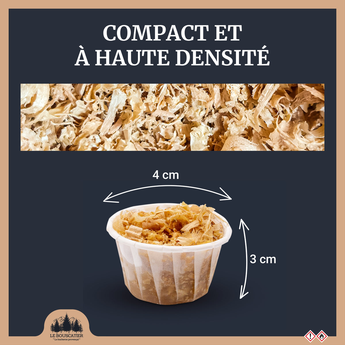 Bois de chauffage - 30cm - 0,5m3 - Extra sec essence feuillu