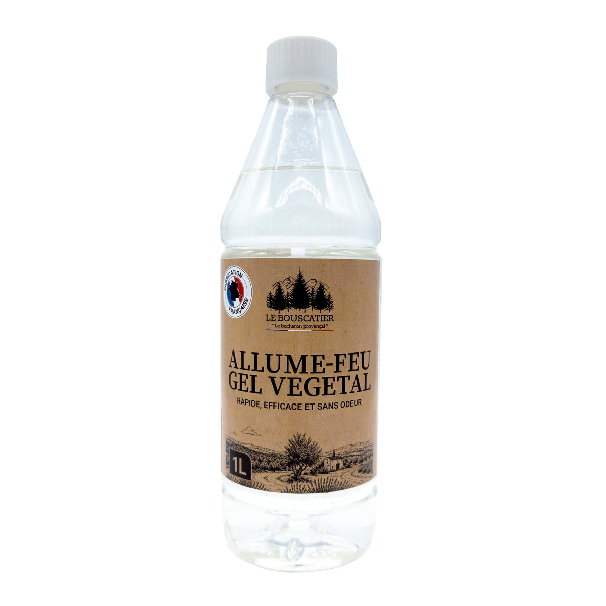Gel Allume-Feu 1L – Origine Végétale – Allumage Rapide et sans Odeur – Barbecue, Cheminée, Poêle, Insert, Brasero