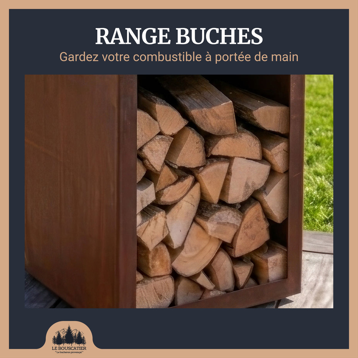 Lou Bouscarian Rond diam 74cm - Brasero en Corten Le Bouscatier
