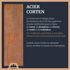 Lou Bouscarian carré - Brasero en acier corten Le Bouscatier