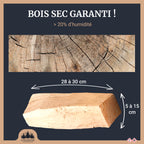BOX de bois fendu 30 cm de 1M3 livrée