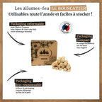 Allume-feu en laine de bois 100 % naturel — Le Bouscatier