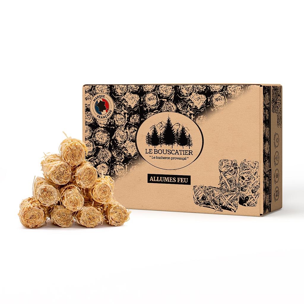Allume-feu laine de bois — carton de 2 kg