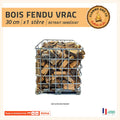 Cage de bois en vrac fendu, bûches de 30 cm