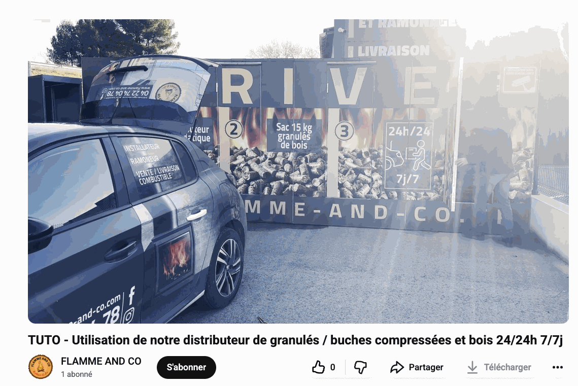 Le drive de pellets Flamme & Co