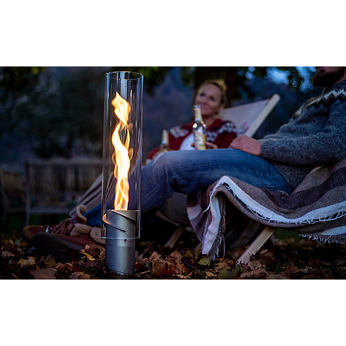 Spin 120 Argent - Feu de table Bioéthanol