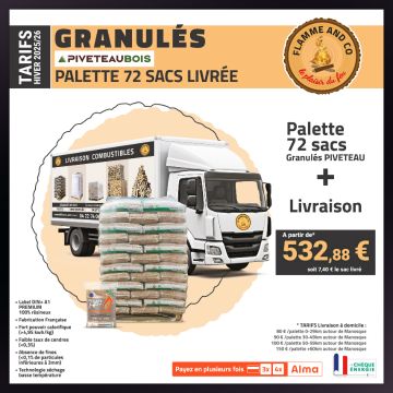 72 sac granulés piveteau livrés