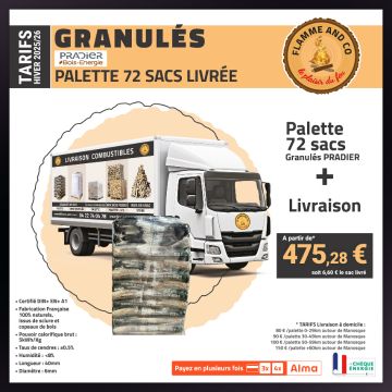 72 sacs granulés DIN+ A1 PRADIER France livrés