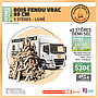 Stères de bois 50cm fendus vrac livrés